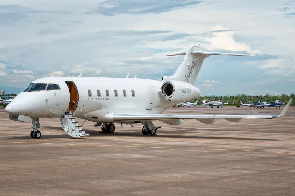 evojet private plane on runway