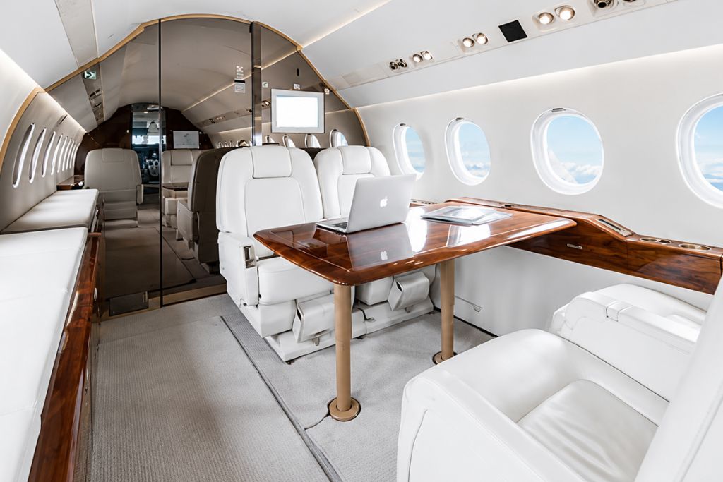 evojet private jet interior seating
