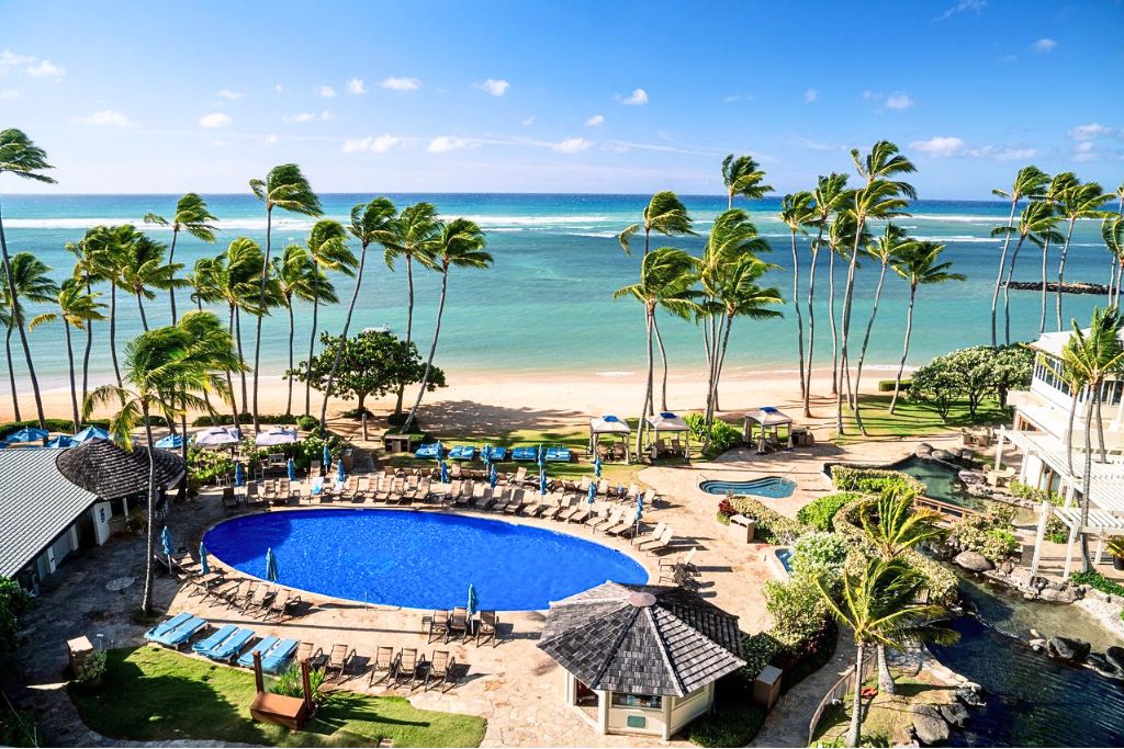 kahala resort beach and pool balcony view