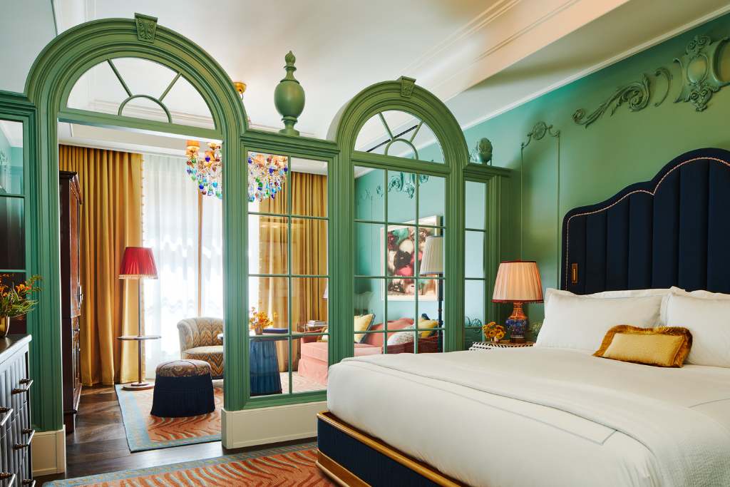 colorful and fun suite design at fifth avenue hotel new york