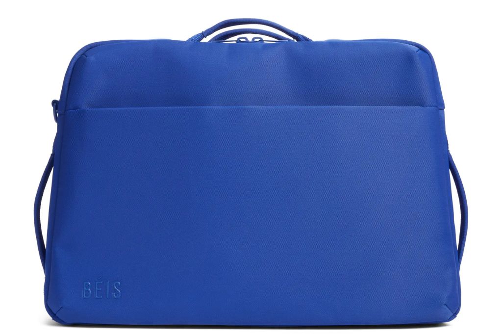 beis blue travel duffle