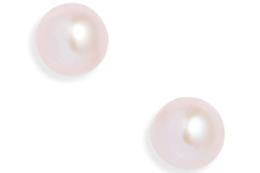 Freshwater Blush Pearl Stud Earrings
