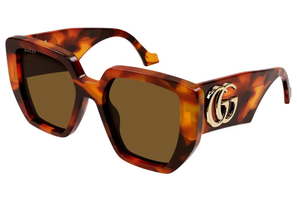 Gucci tortoise Square Sunglasses