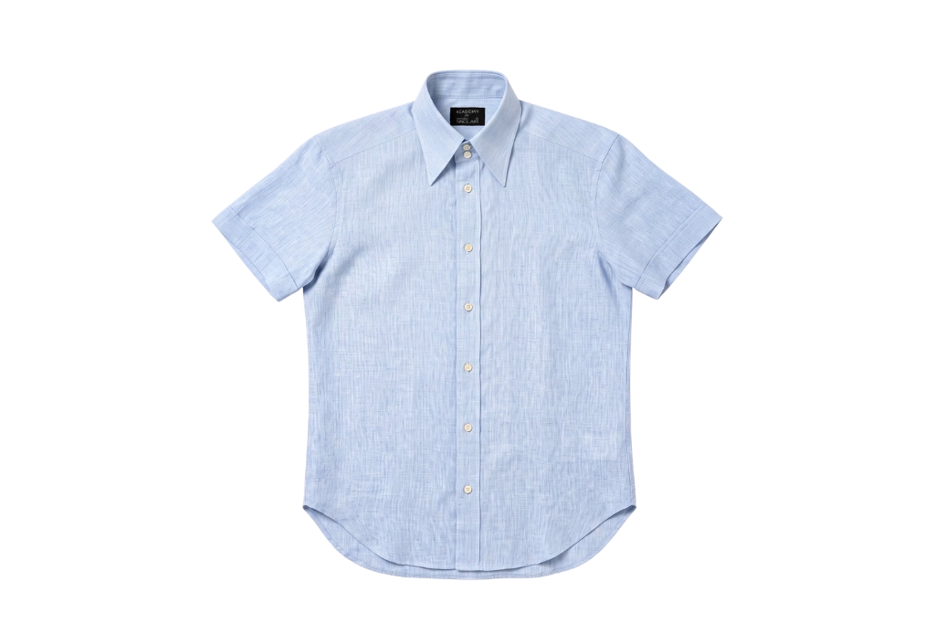 blue button down short sleeve mens shirt