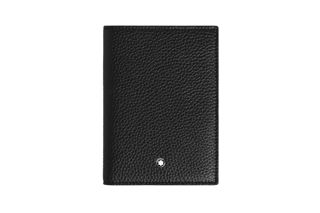 montblanc black leather passport holder