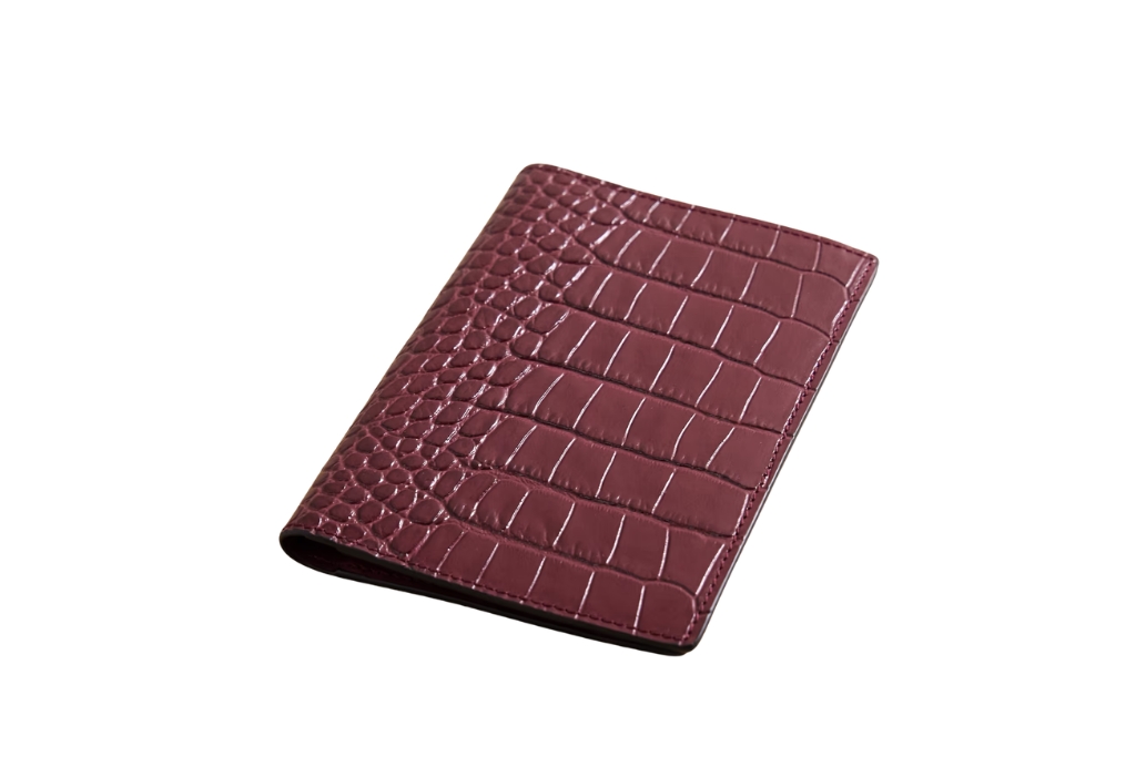 smythson croc leather passport holder
